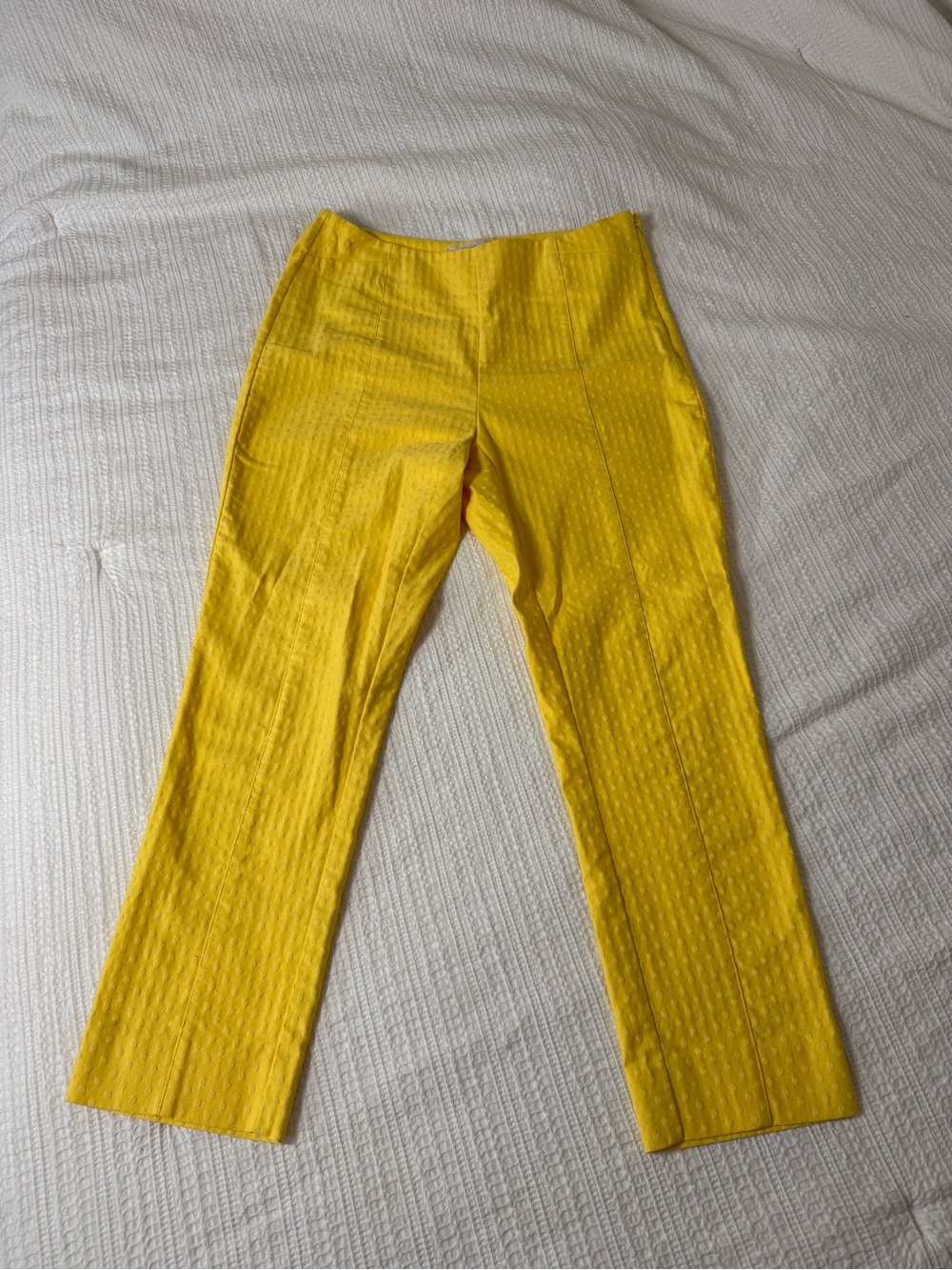 Bright Yellow Straight-Leg Women's Pants